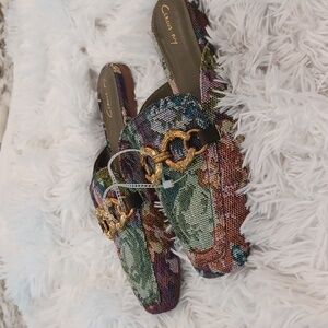 Circus by Sam Edelman Multicolor Mules with Gold Accents